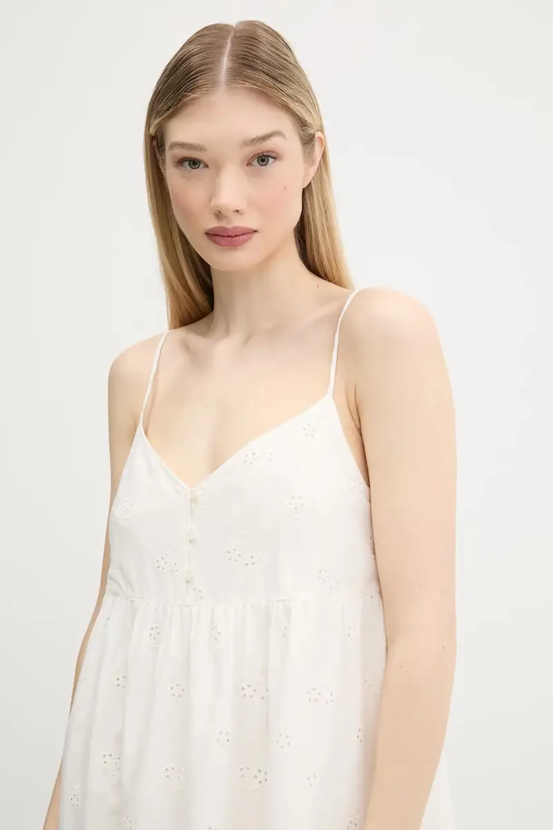 vestito in cotone colore beige DW0DW21165 miniatura 4