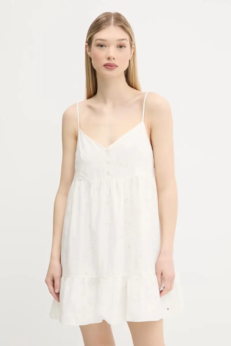 vestito in cotone colore beige DW0DW21165