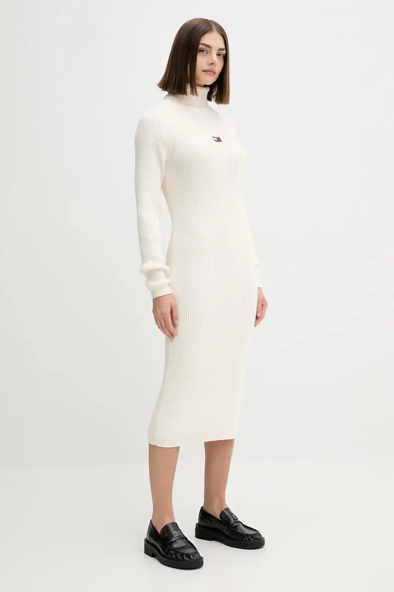 vestito in cotone colore beige DW0DW22167 miniatura 2