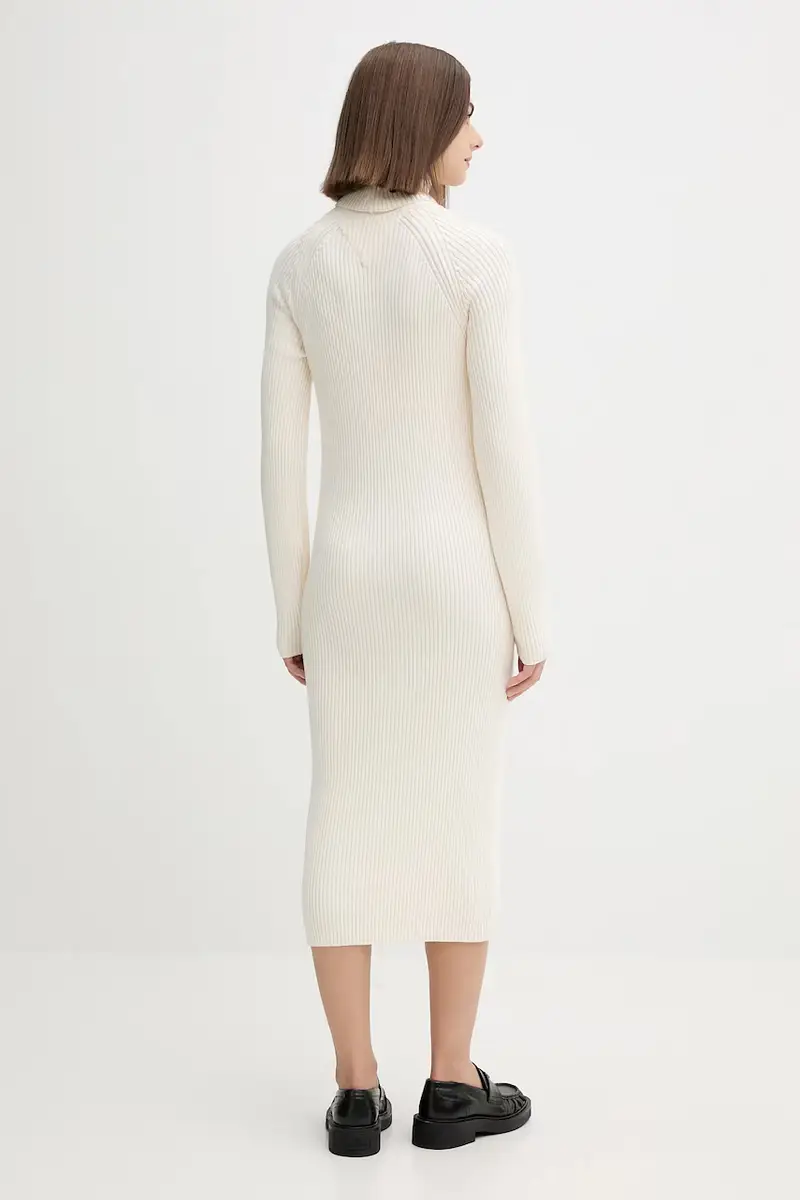 vestito in cotone colore beige DW0DW22167 miniatura 3