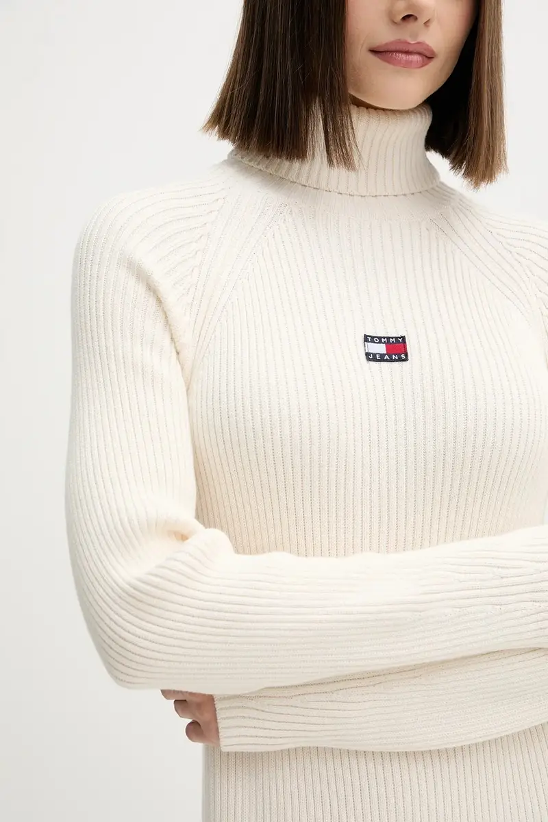 vestito in cotone colore beige DW0DW22167 miniatura 5