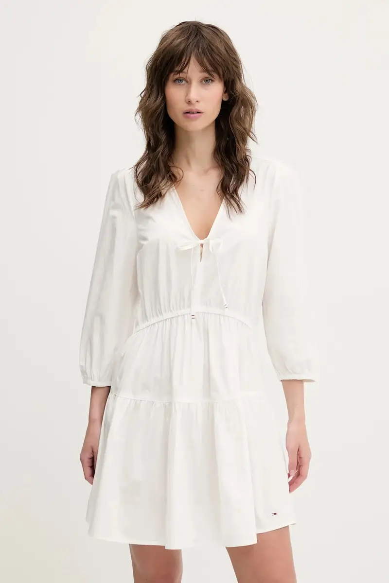 vestito in cotone colore bianco DW0DW20341