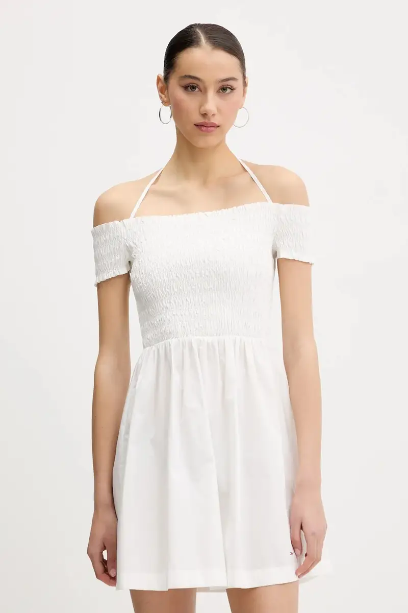 vestito in cotone colore bianco DW0DW20343