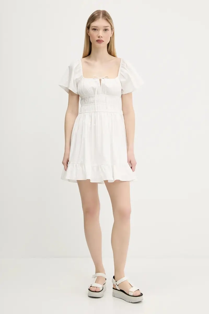 vestito in cotone colore bianco DW0DW20882 miniatura 2