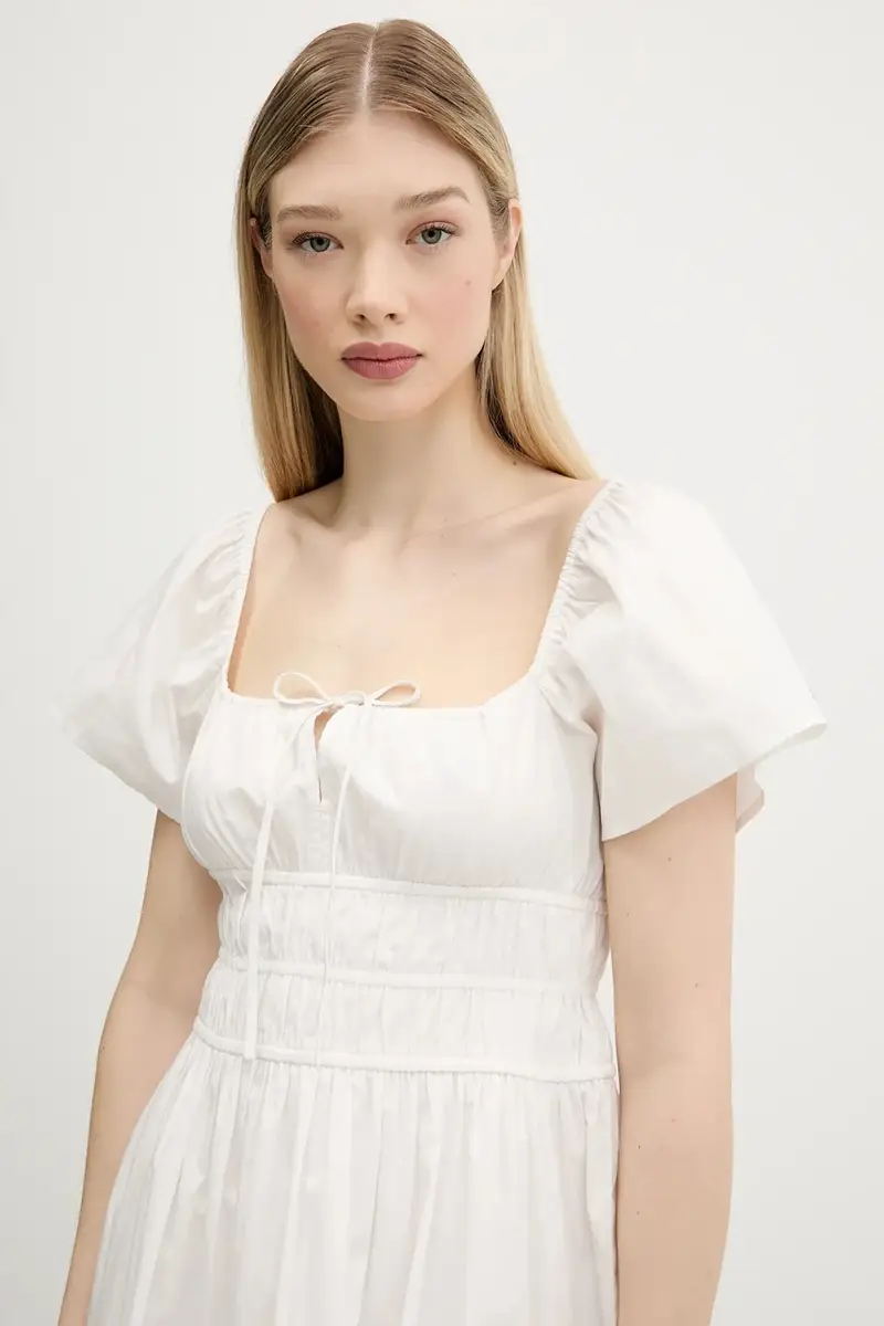 vestito in cotone colore bianco DW0DW20882 miniatura 4