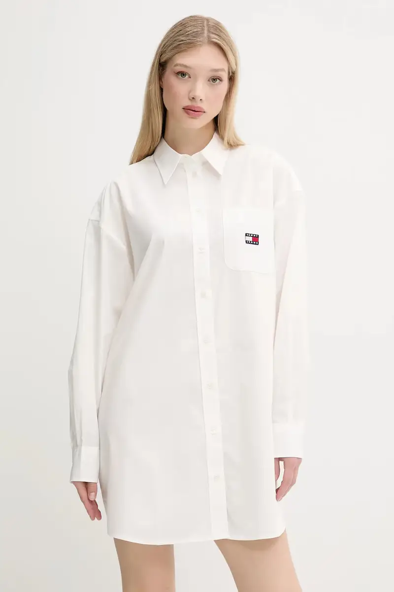 vestito in cotone colore bianco DW0DW21122