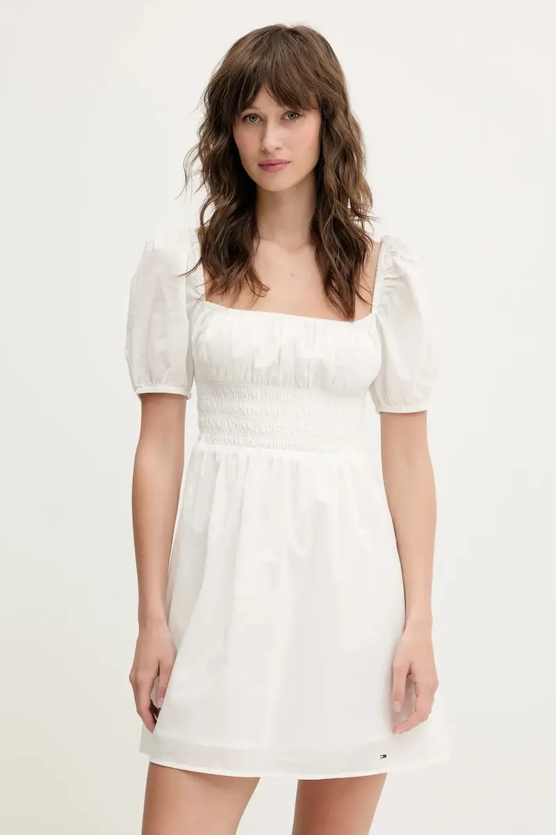 vestito in cotone colore bianco DW0DW21334