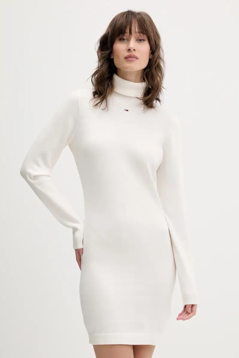 vestito in cotone colore bianco DW0DW21958 Beige