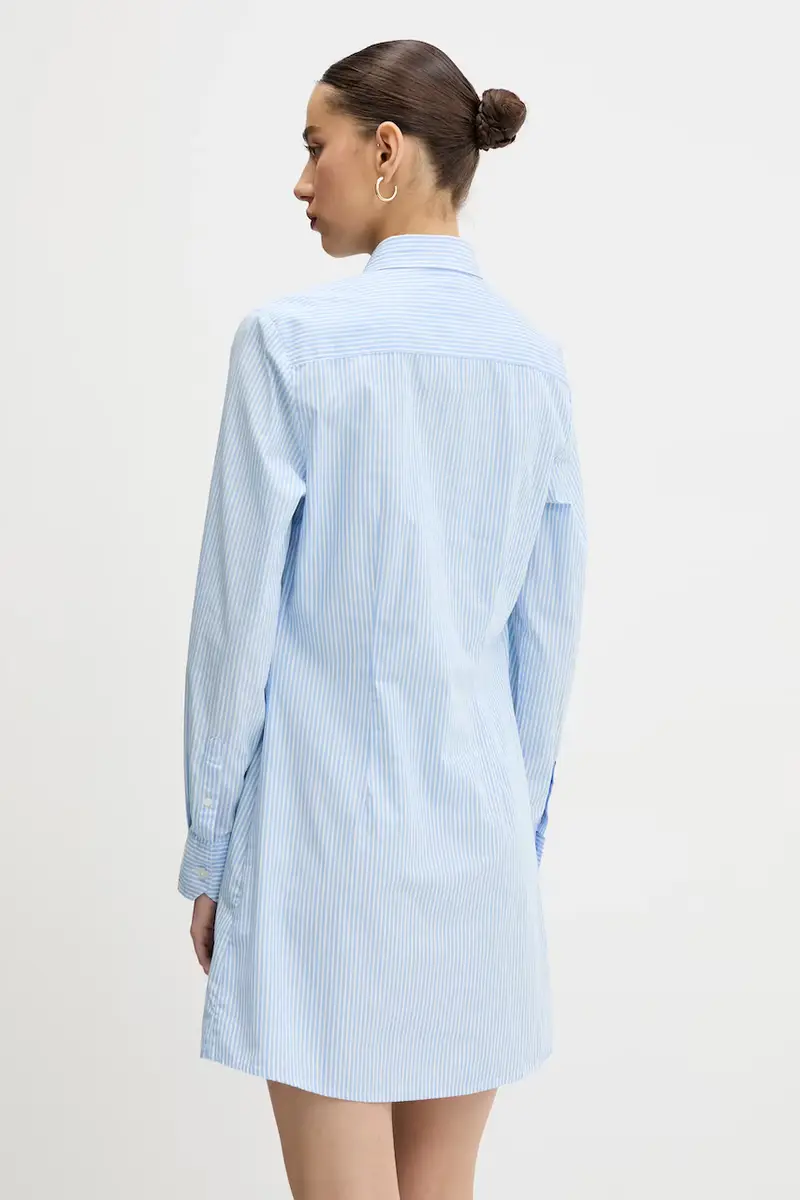 vestito in cotone colore blu DW0DW20334 miniatura 3