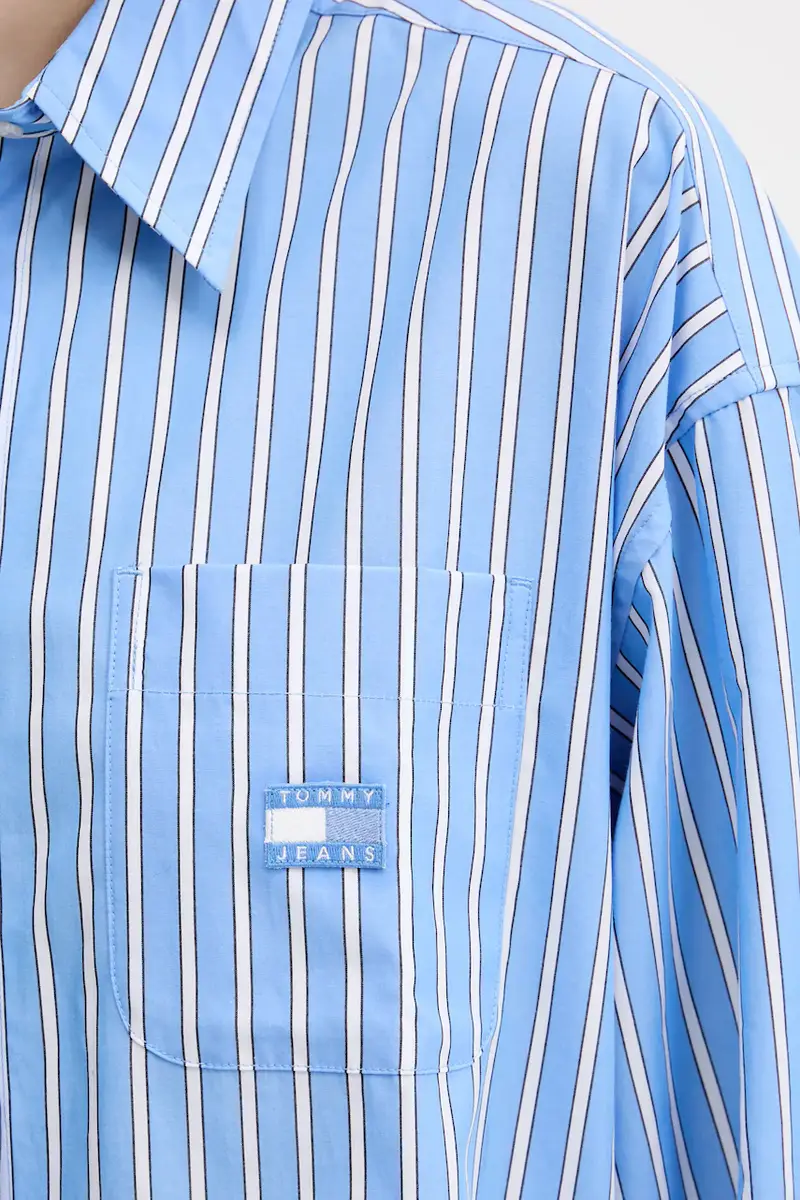 vestito in cotone colore blu DW0DW21122 miniatura 5