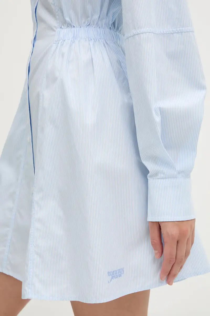 vestito in cotone colore blu DW0DW21744 miniatura 5