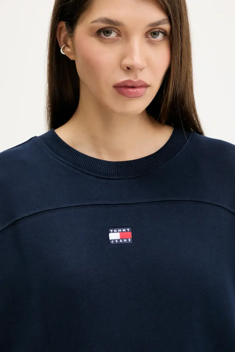 vestito in cotone colore blu navy DW0DW21484 miniatura 4