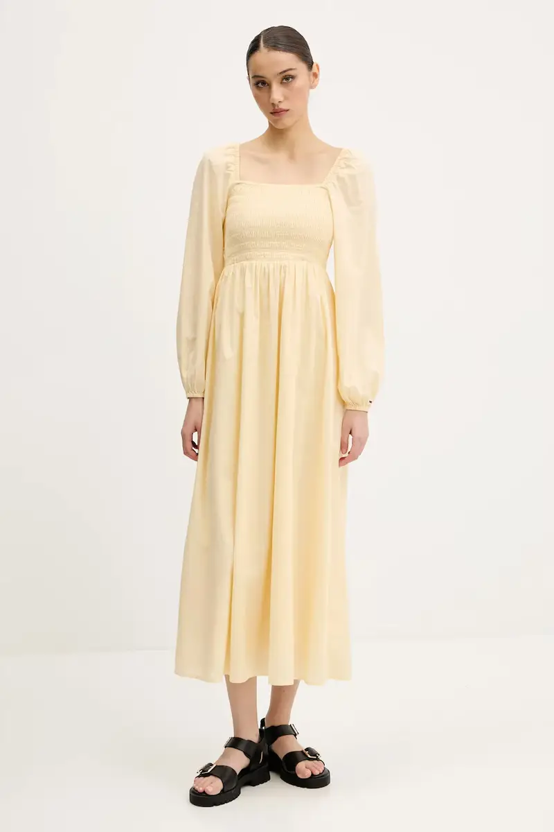 vestito in cotone colore giallo DW0DW21335