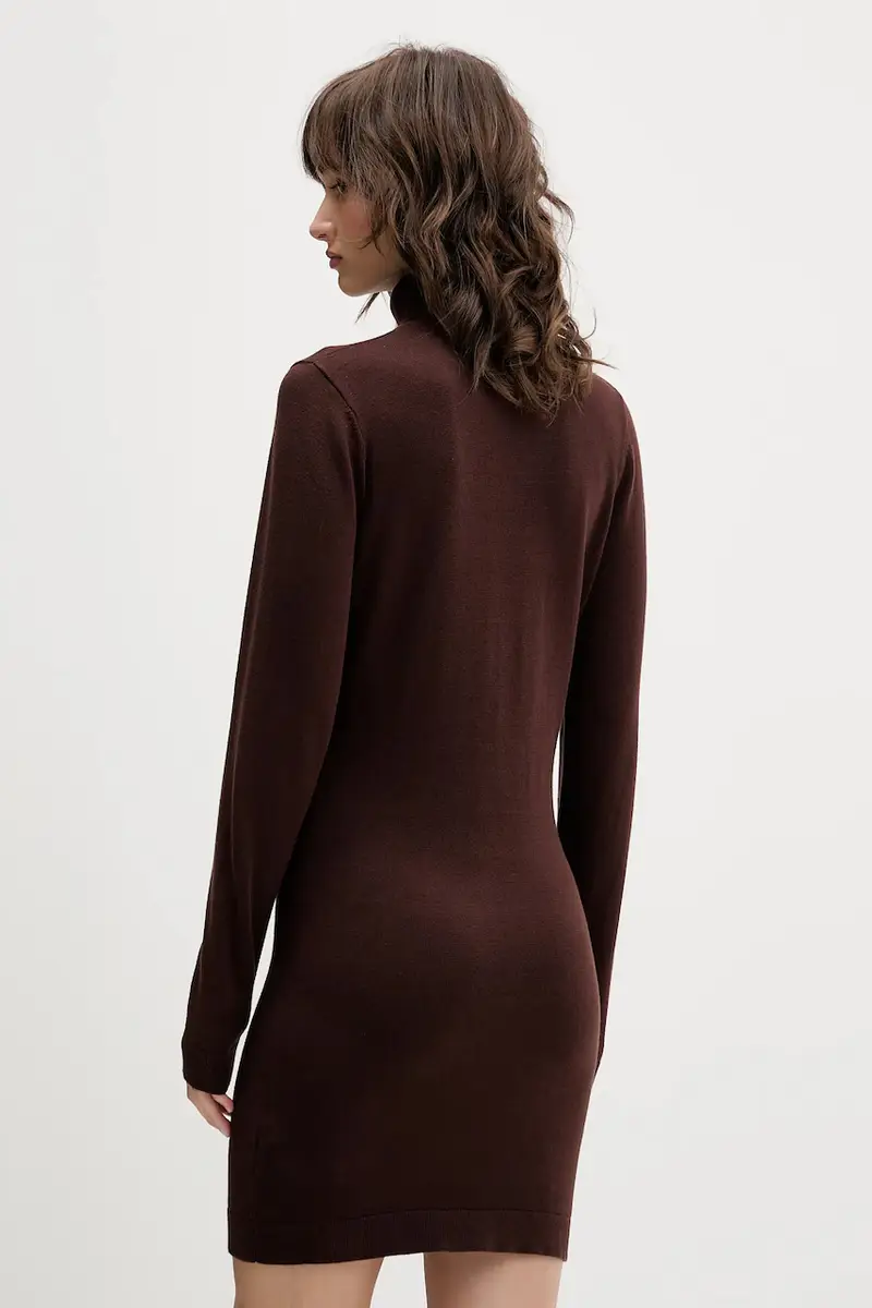 vestito in cotone colore marrone DW0DW21958 miniatura 3