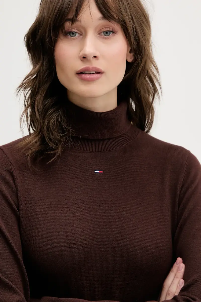 vestito in cotone colore marrone DW0DW21958 miniatura 4