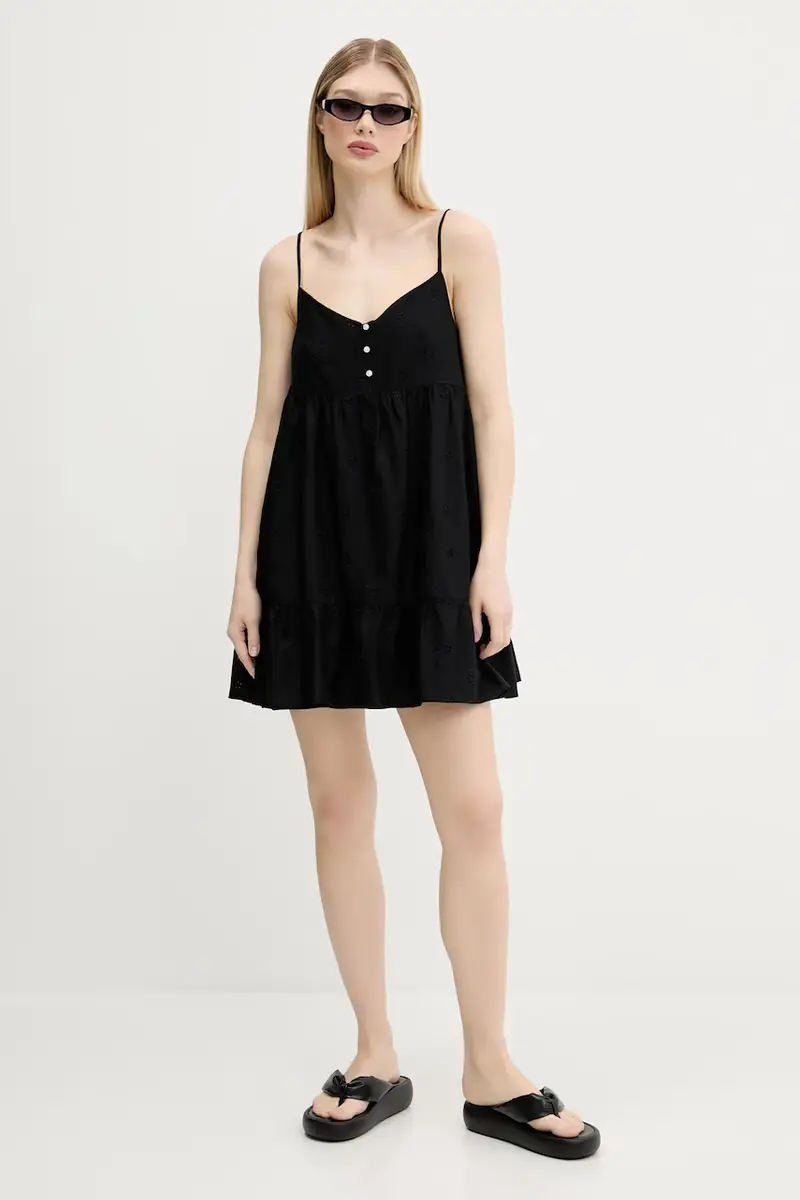 vestito in cotone colore nero DW0DW21165 miniatura 2