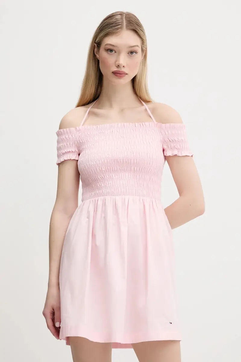 vestito in cotone colore rosa DW0DW20343