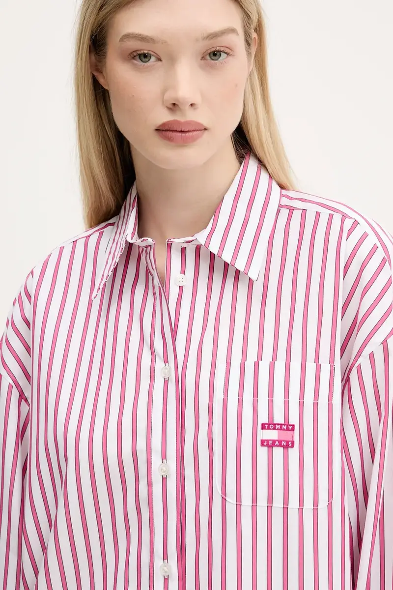 vestito in cotone colore rosa DW0DW21122 miniatura 4