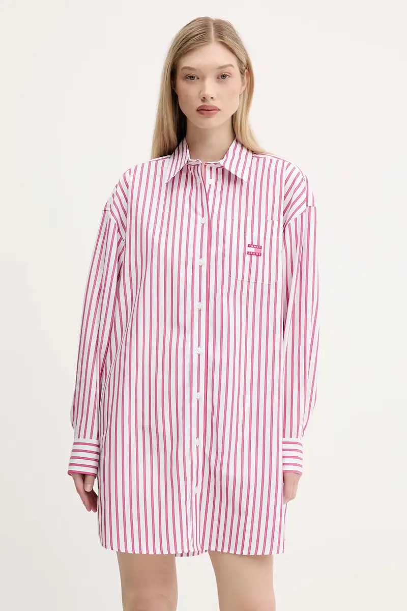 vestito in cotone colore rosa DW0DW21122