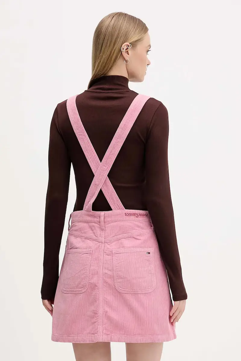 vestito in velluto a coste colore rosa DW0DW21494 miniatura 3