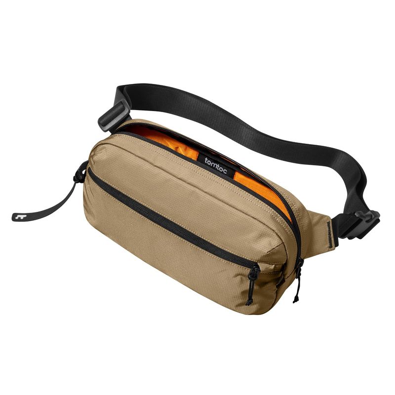 TOMTOC Borsa da Petto RFID Uomo Donna - Cachi