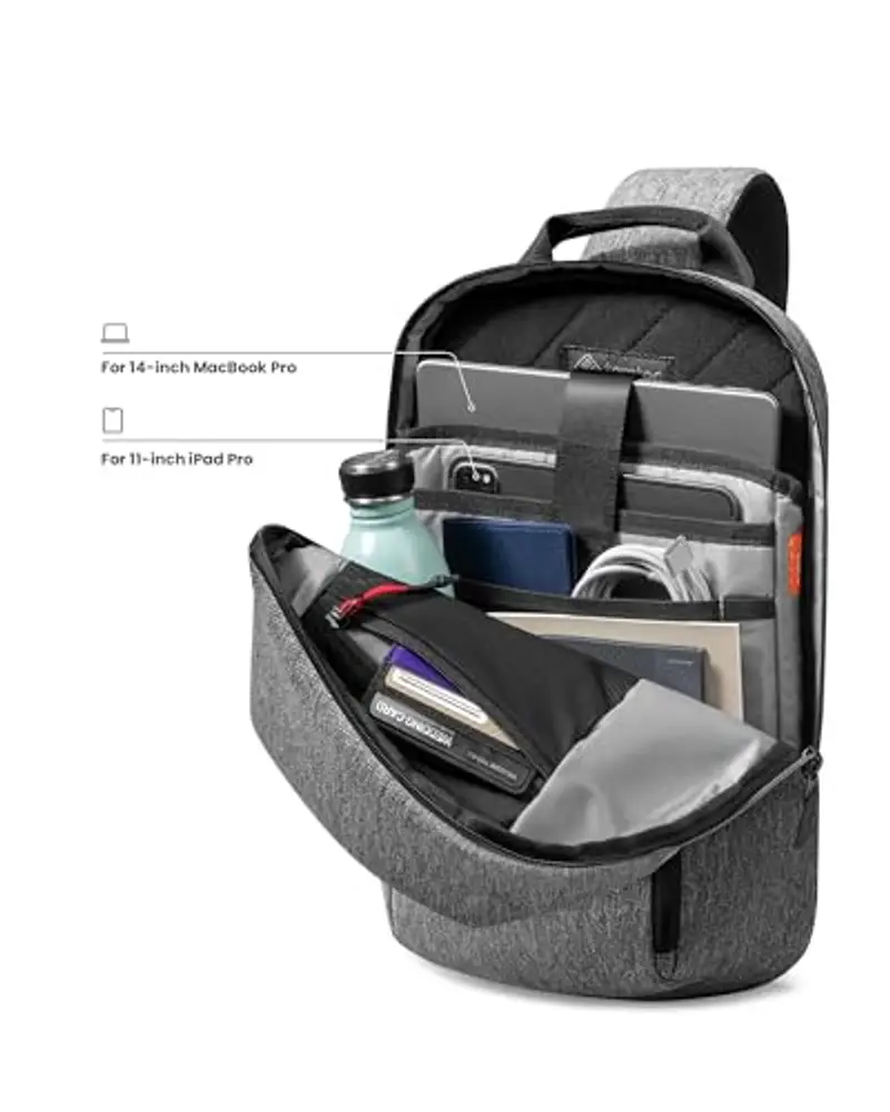 Tomtoc Borsa a tracolla Grigio 2015444 miniatura 2