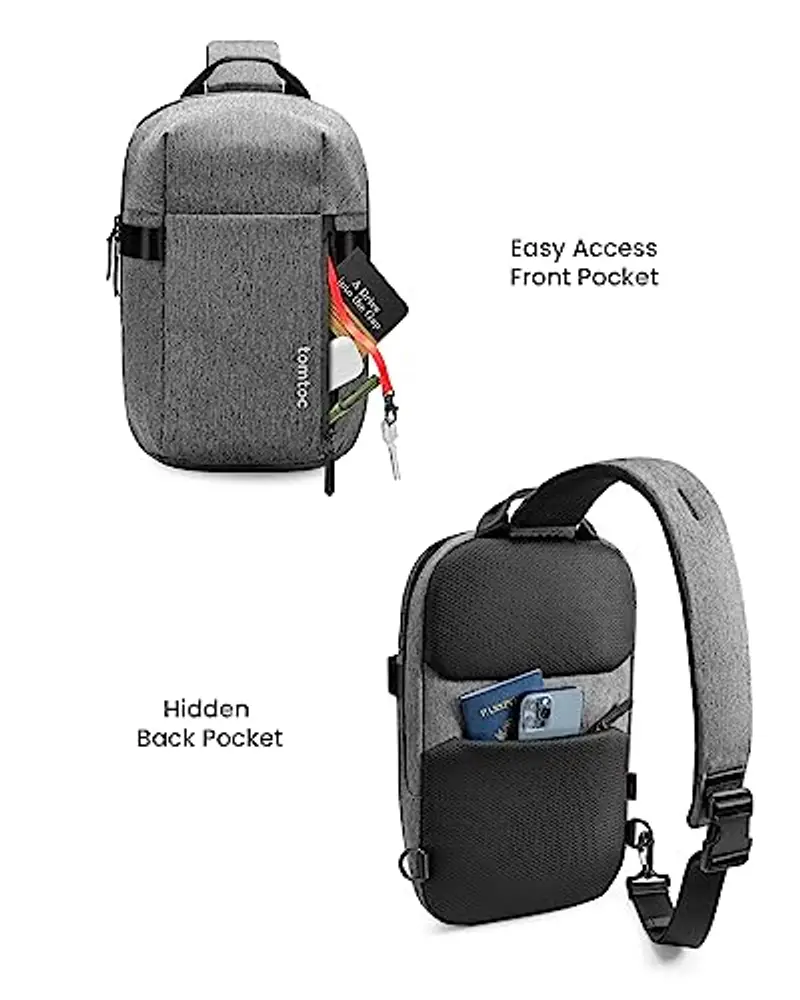 Tomtoc Borsa a tracolla Grigio 2015444 miniatura 3