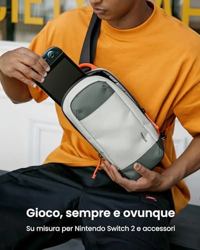 Tomtoc Borsa a tracolla Grigio 1897770 miniatura 2