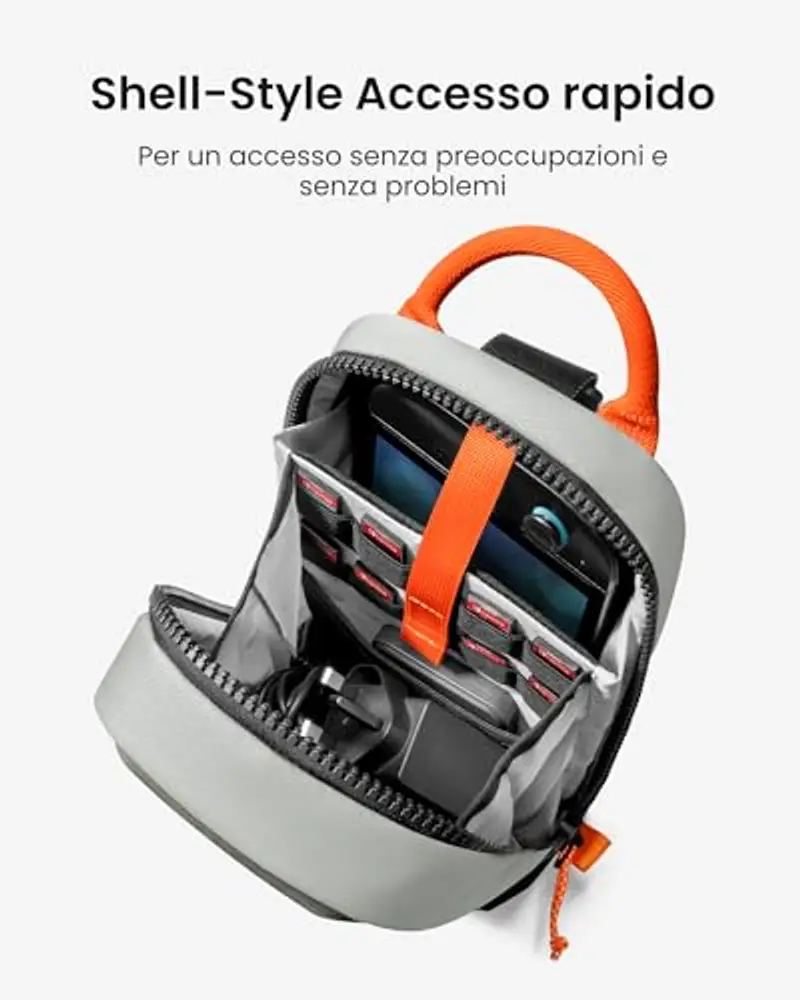 Tomtoc Borsa a tracolla Grigio 1897770 miniatura 3