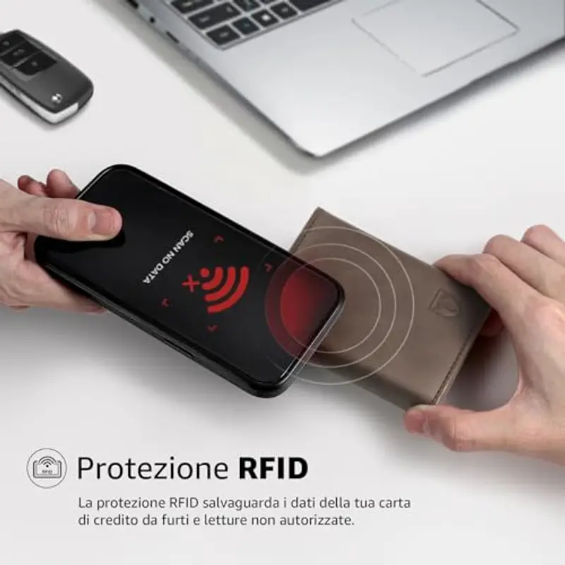 Tomylv Portamonete Uomo Testa di moro 943184 miniatura 3