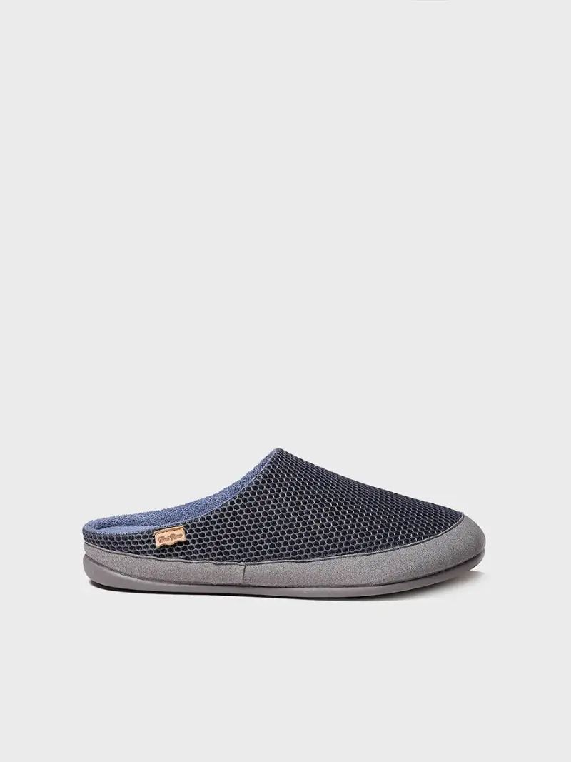 Ciabatte da casa da uomo in tessuto a rete GRIGIO