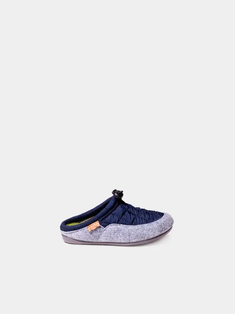 Ciabatte per bambini in feltro e tessuto trapuntato | TERRA-UM MARINO