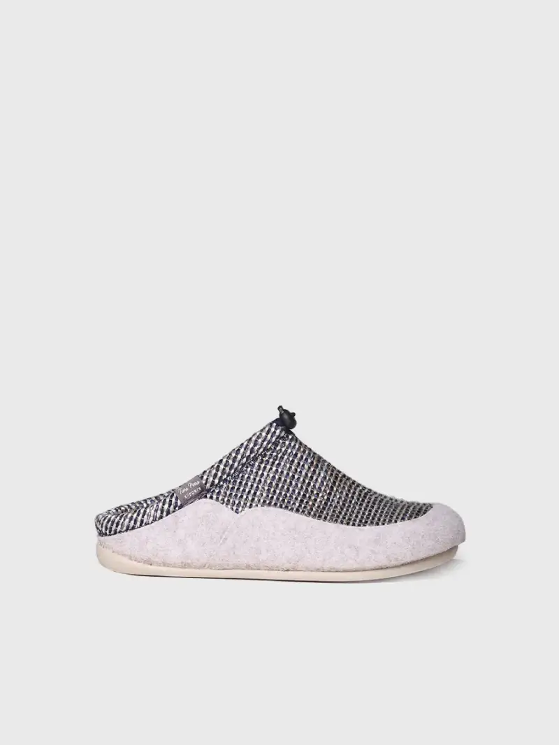 Ciabatte zoccolo uomo in tessuto e feltro - NADIR-DS BEIGE