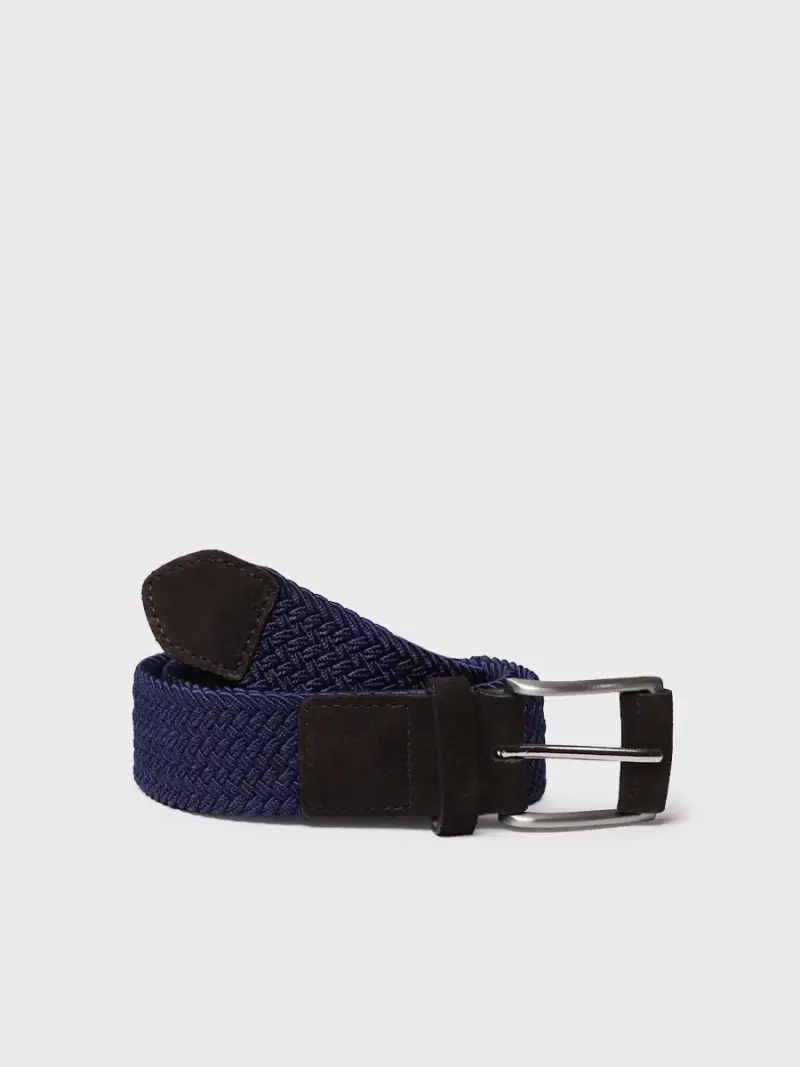 Cintura da uomo in pelle e tessuto OCEANO