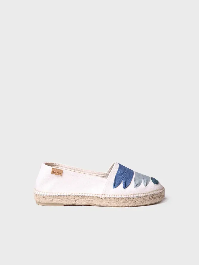 Espadrilla bassa con nastri da donna | ROSE-CM AZUL
