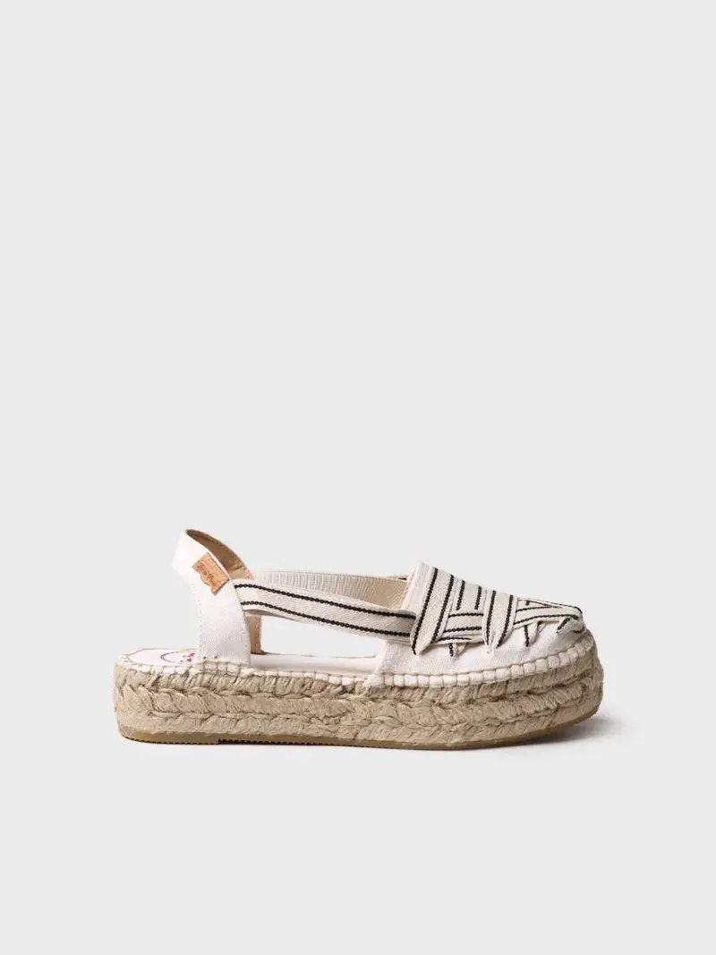 Espadrilla bassa da donna con fasce incrociate | RIO-CC CRUDO
