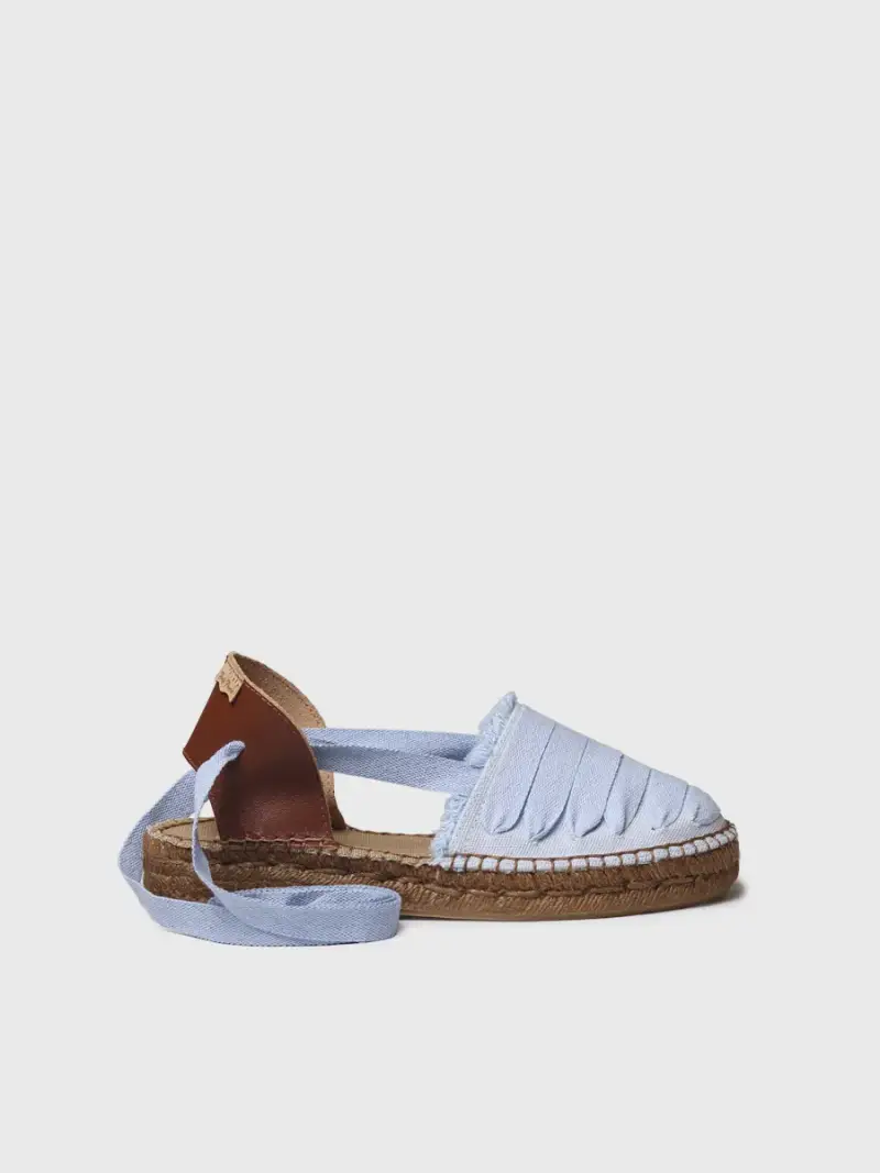 Espadrilla bassa da donna con nastri | GAVET-DH CIELO