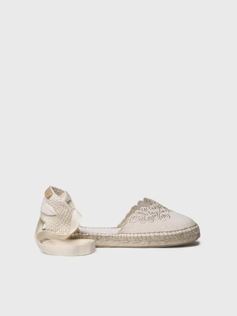 Espadrilla bassa da donna con nastri | NIDIA CRUDO