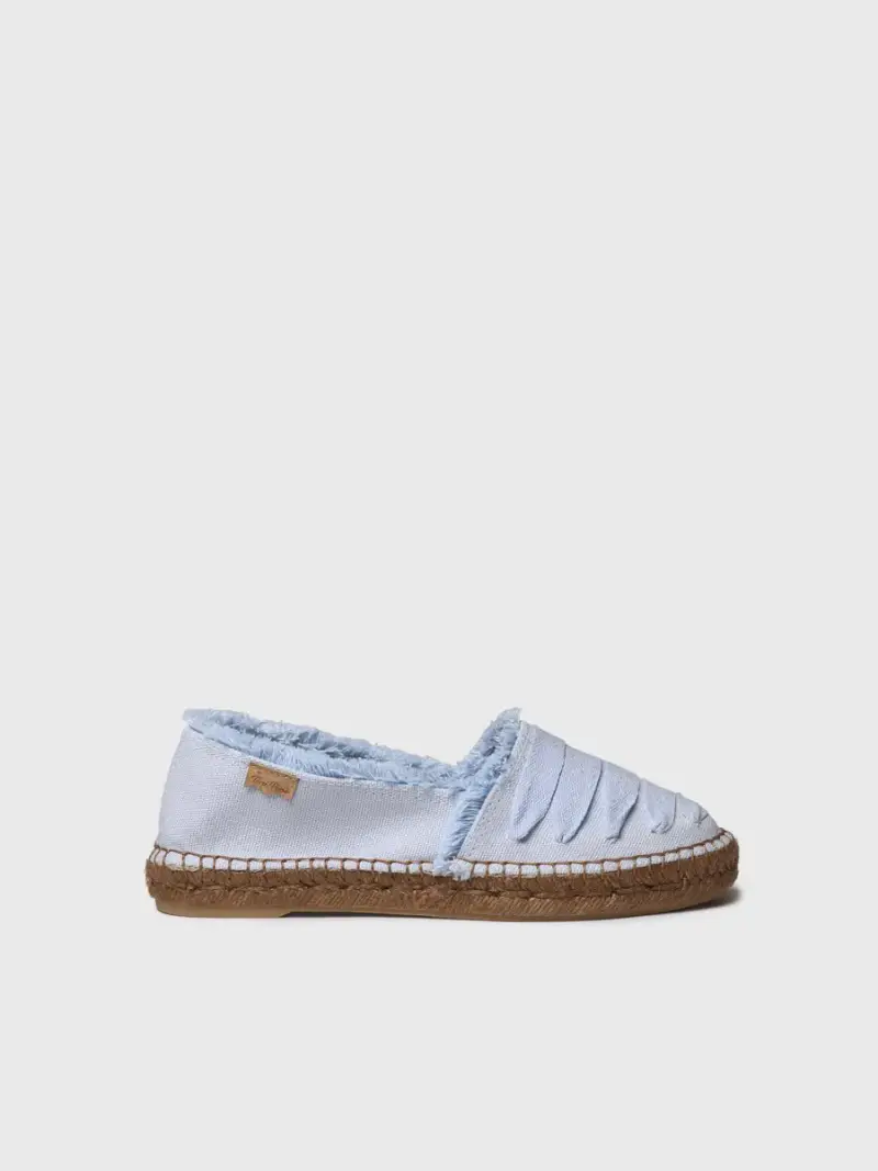 Espadrilla bassa da donna in tela di cotone | ROSE-DH CIELO