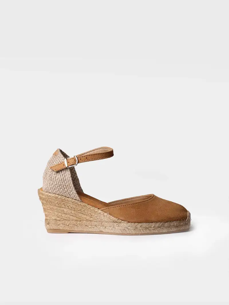 Espadrilla chiusa da donna in pelle | LLORET-5 CUERO