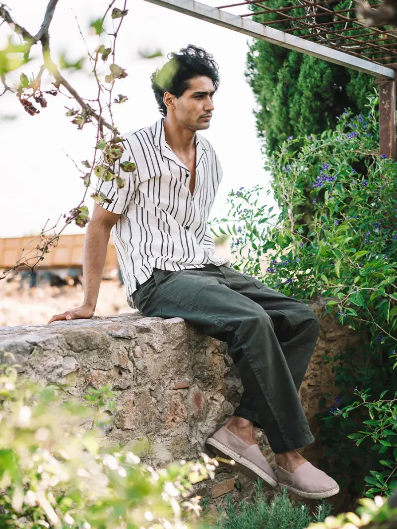 Espadrilla chiusa da uomo in pelle con suola in juta | MINO TAUPE