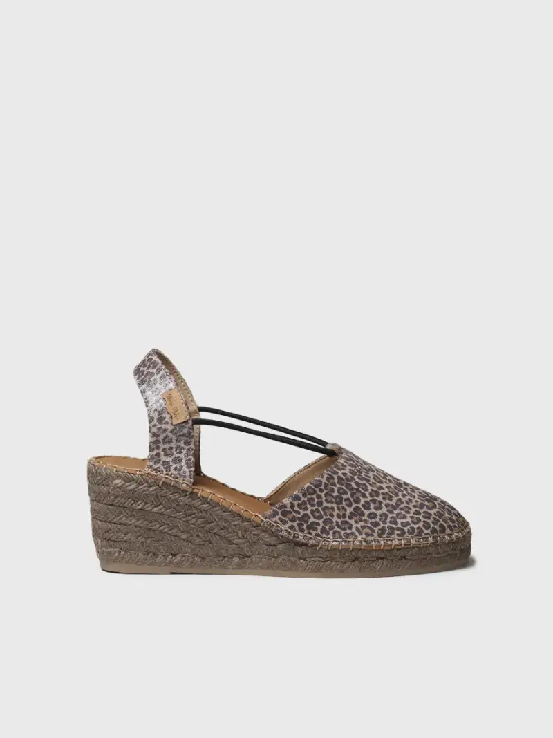 Espadrilla con zeppa con stampa animalier | TELMA-LE LEO