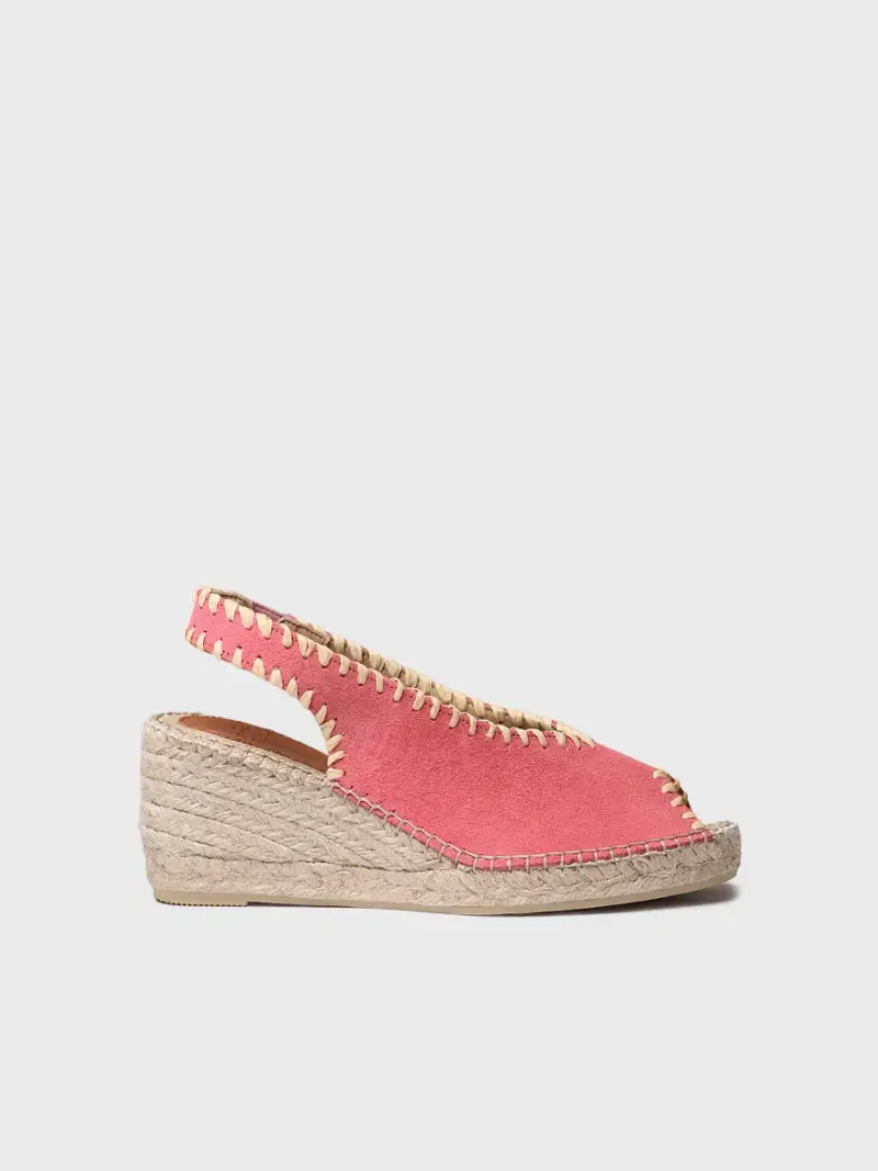 Espadrilla con zeppa stile peep toe | LAILA-SD FRAMBUESA