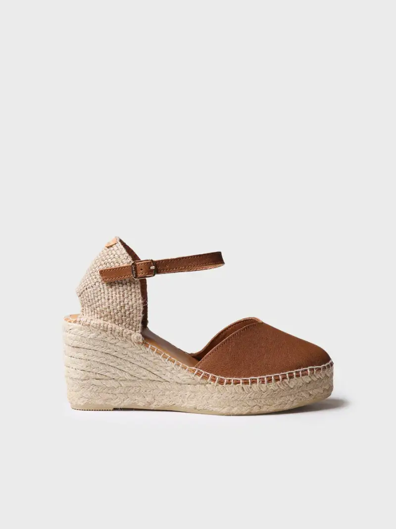 Espadrilla da donna con zeppa in pelle | MAGDA-P
