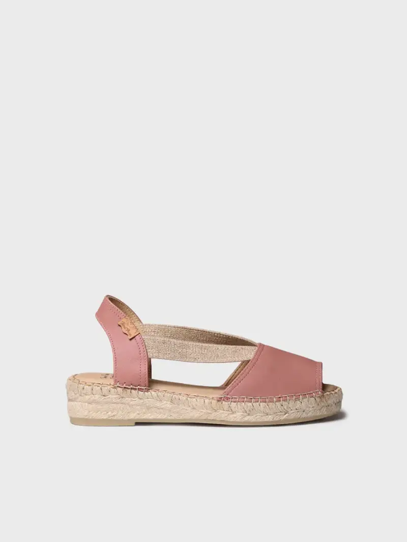 Espadrilla da donna in pelle con zeppa ed elastici per calzata più ampia | TALA