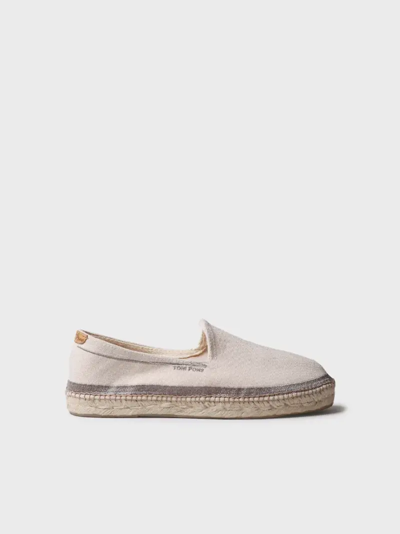 Espadrilla da uomo in tela ricamata | TREUMAL TAUPE