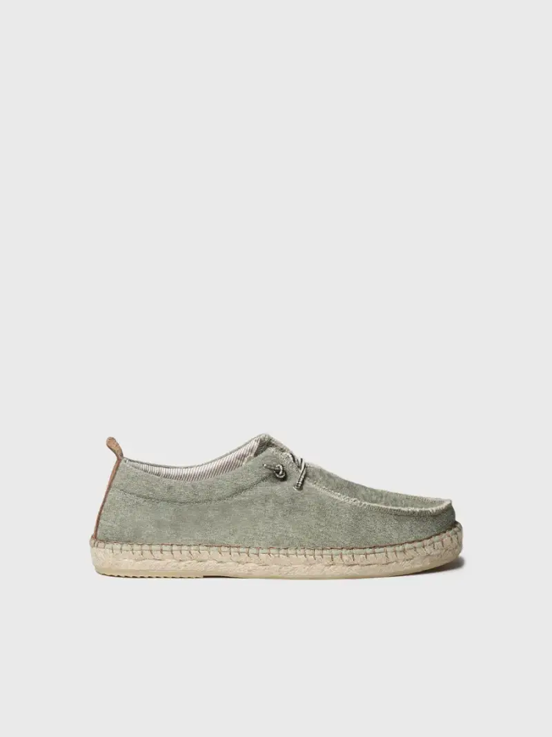Espadrilla da uomo in tessuto con lacci | ODIN VERDE