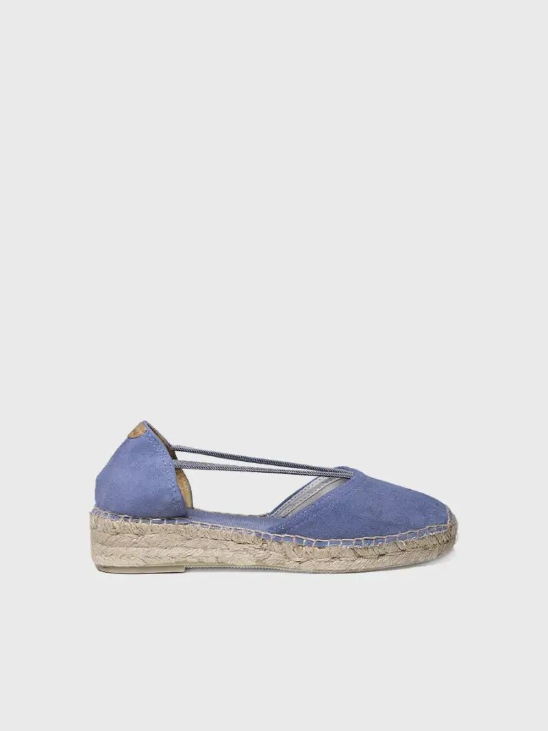 Espadrilla in camoscio da donna con fasce | ERLA-A INDIGO