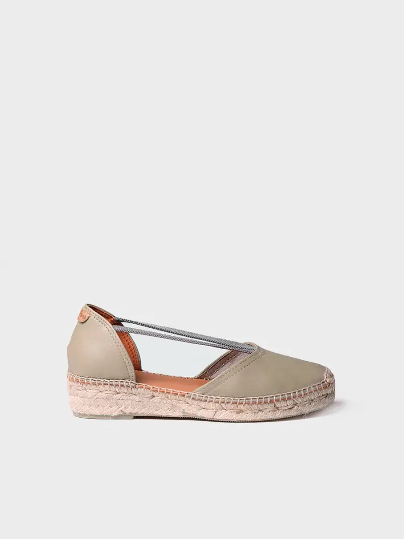 Espadrilla in pelle da donna con fasce | ERLA-A OLIVA