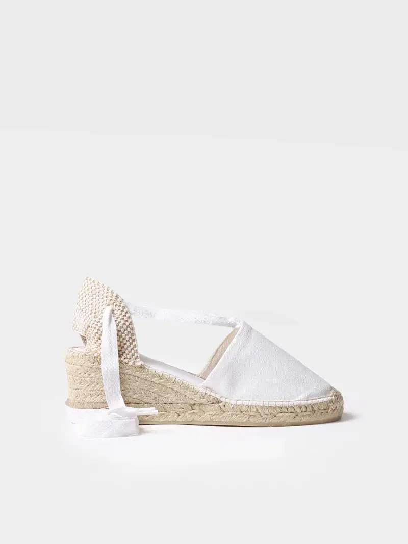 Espadrilla valenciana con nastri da donna | VALENCIA BLANCO